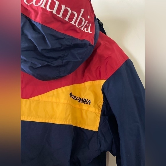 VINTAGE 90s Columbia sport coat Small popover spell out 1/2 zip - Picture 9 of 14
